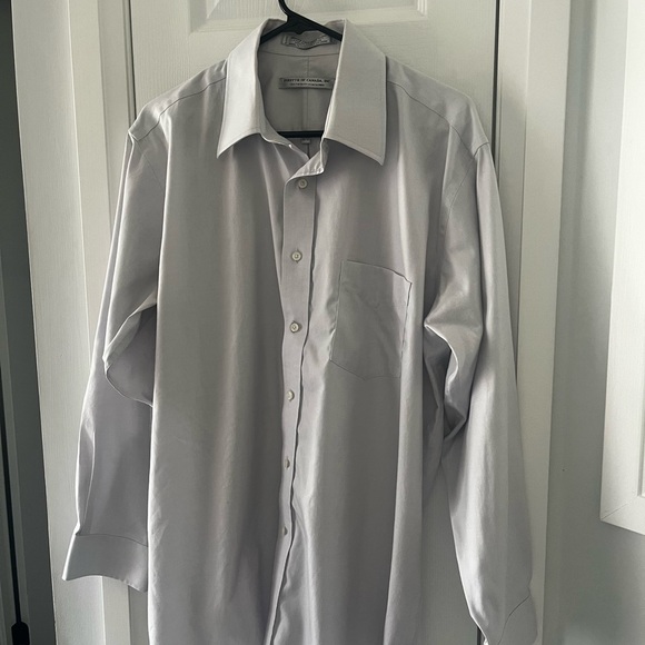 Forsyth of Canada Wrinkle-Free Light Grey Dress Shirt Size 16.5 - Picture 3 of 8